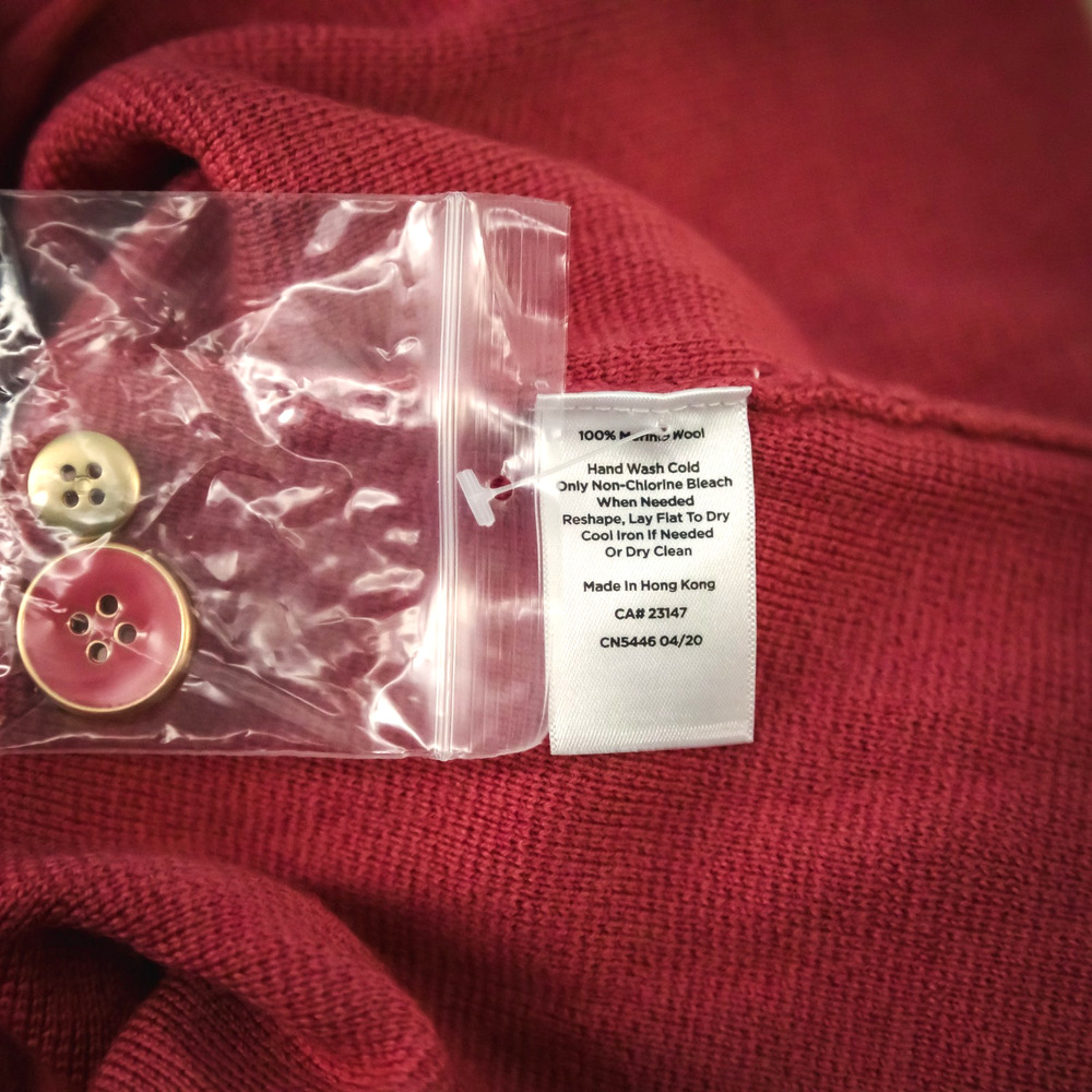 Talbots Plus Size 2X Pink Collared Button Merino … - image 6